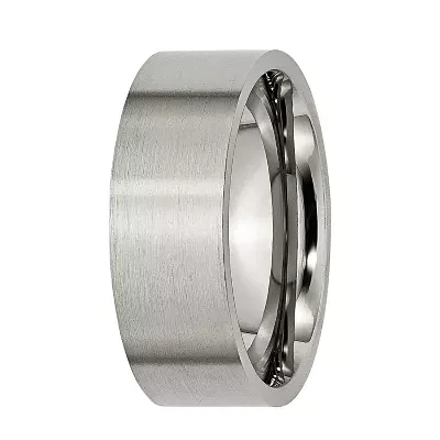 Mens 8mm Titanium Wedding Band