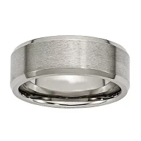 Mens 8mm Titanium Wedding Band