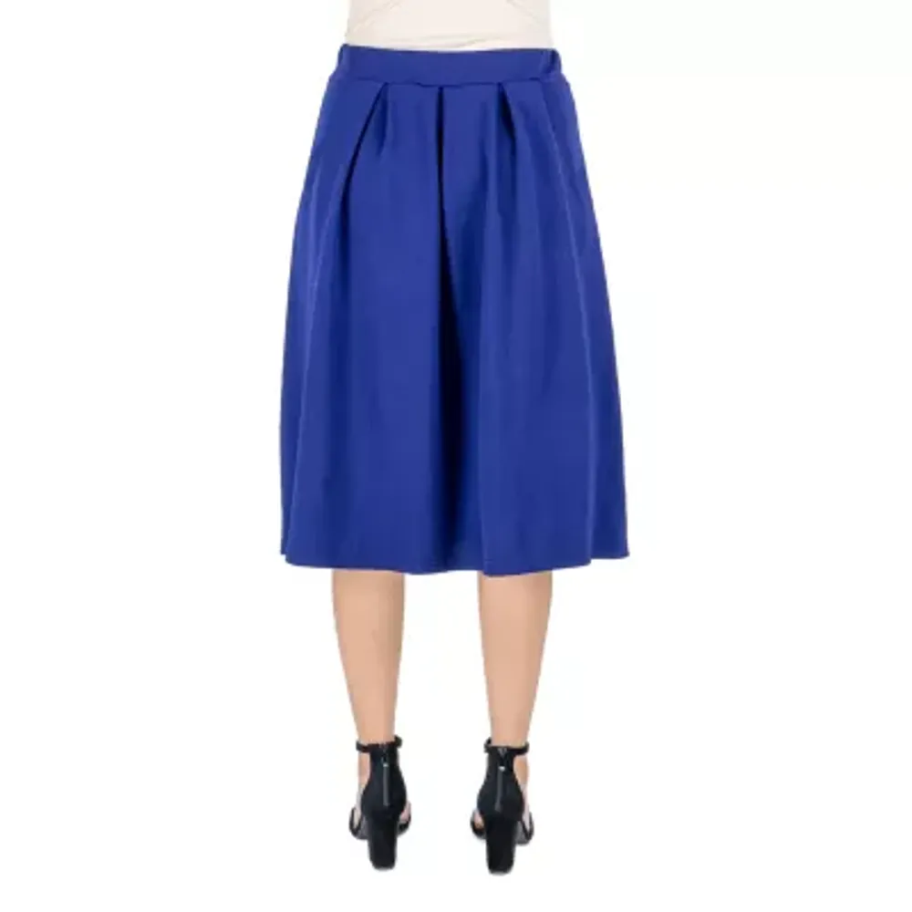 24seven Comfort Apparel Womens Mid Rise A-Line Skirt