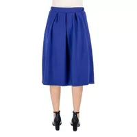 24seven Comfort Apparel Womens Mid Rise A-Line Skirt