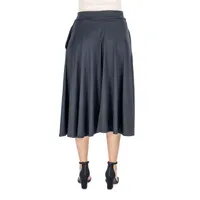 24seven Comfort Apparel Womens Mid Rise A-Line Skirt