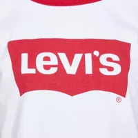 Levi's Big Girls Retro Ringer Tee Round Neck Short Sleeve Graphic T-Shirt