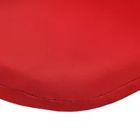 High Back Solid Red With Ties Patio Seat Cushions