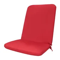 High Back Solid Red With Ties Patio Seat Cushions