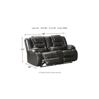 Signature Design by Ashley® Rustin Reclining Loveseat with Console