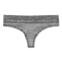 Arizona Body Cotton with Lace Thong