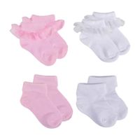 Olivia & Joy Girls 4 Pair Turncuff Socks