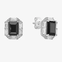 Genuine Black Onyx Sterling Silver 10mm Stud Earrings