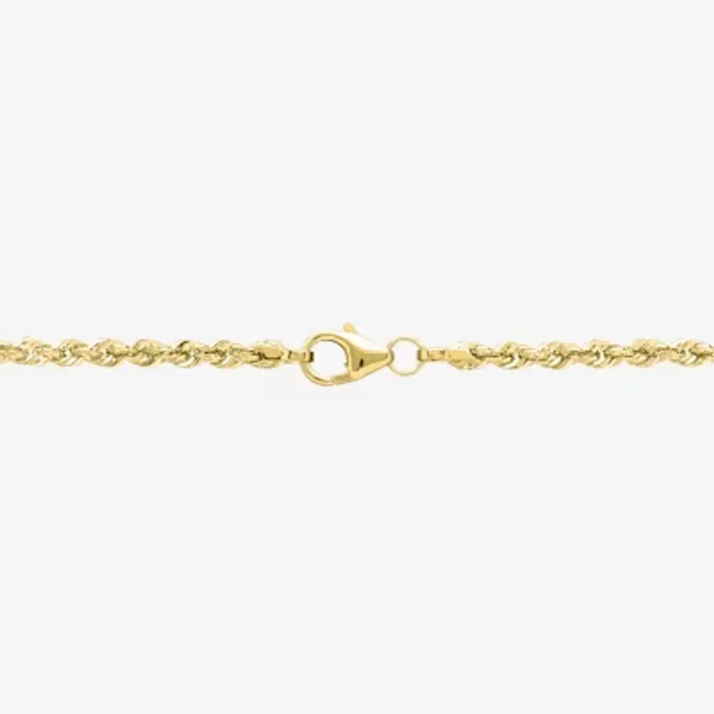 14K Yellow Gold 2.5mm Rope Chain Bracelet