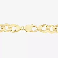 Mens 10K Yellow Gold 9" Curb Bracelet