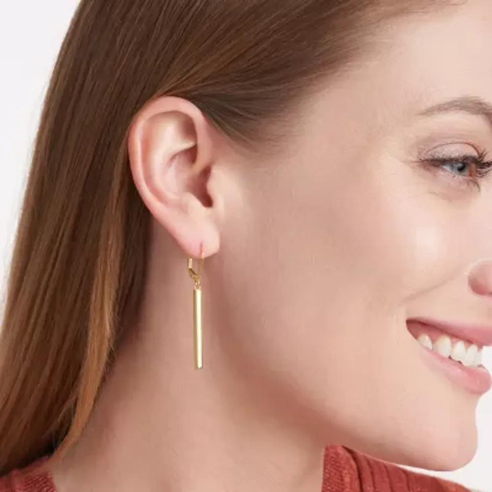 18K Gold Over Silver Drop Earrings