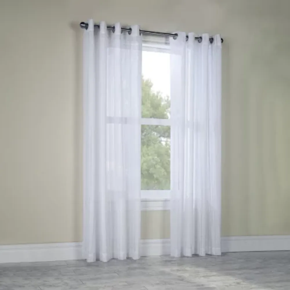 Broadway Sheer Grommet Top Single Curtain Panel