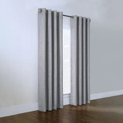 Linum Light-Filtering Grommet Top Single Curtain Panel