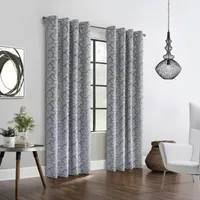 Paraiso Jacquard Energy Saving Blackout Grommet Top Single Curtain Panel