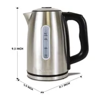 Kenmore 1.7L Cordless Electric Tea Kettle with 6 Temperature Pre-Sets