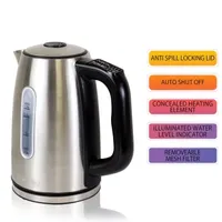 Kenmore 1.7L Cordless Electric Tea Kettle with 6 Temperature Pre-Sets