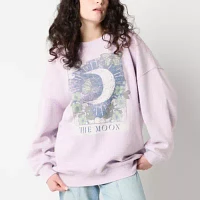 Juniors Celestial Womens Crew Neck Long Sleeve Sweatshirt