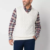 St. John's Bay Cable Mens V Neck Sweater Vest