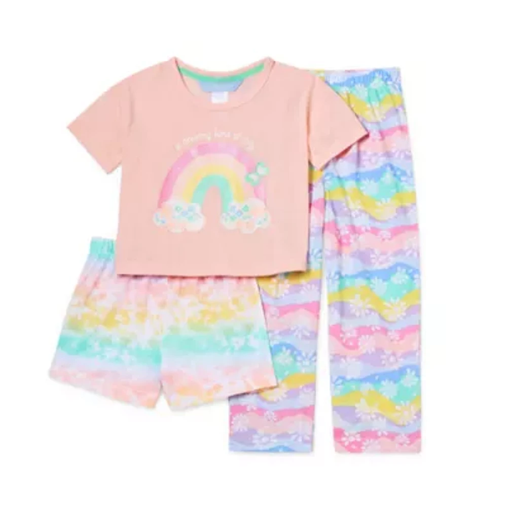 Jammers Kids Toddler Girls 3-pc. Pajama Set