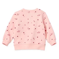 Okie Dokie Baby Girls Crew Neck Long Sleeve Fleece Sweatshirt