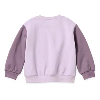 Okie Dokie Toddler Girls Round Neck Long Sleeve Fleece Sweatshirt