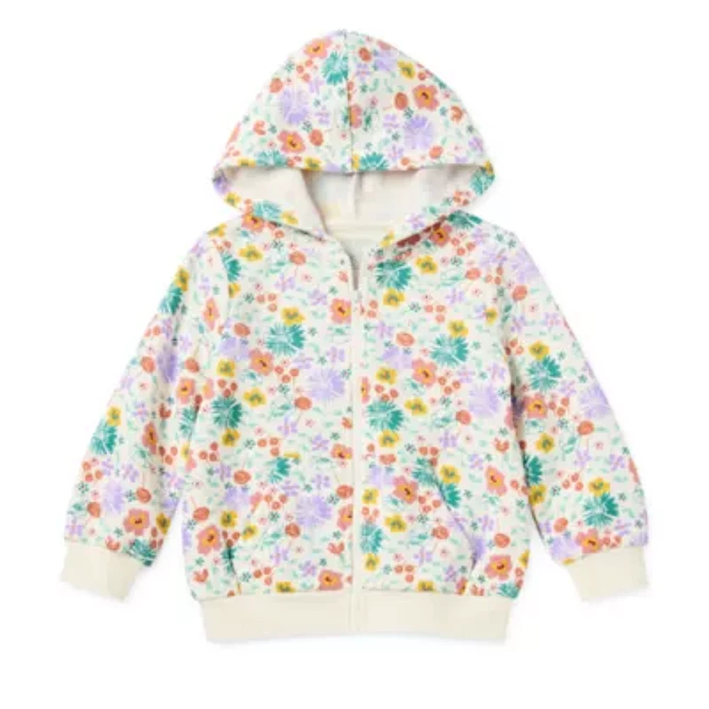 Okie Dokie Toddler & Little Girls Fleece Hooded Lightweight Jacket