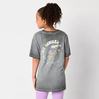 Thereabouts Little & Big Girls Oversized Round Neck Short Sleeve Graphic T-Shirt