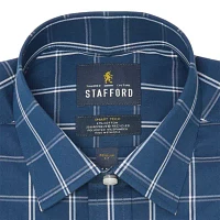 Stafford Smart Tech Mens Regular Fit Stretch Fabric Wrinkle Free Long Sleeve Dress Shirt