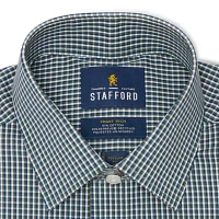 Stafford Smart Tech Mens Regular Fit Stretch Fabric Wrinkle Free Long Sleeve Dress Shirt