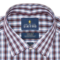 Stafford Smart Tech Mens Regular Fit Stretch Fabric Wrinkle Free Long Sleeve Dress Shirt