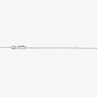Womens 1 CT. T.W. Lab Grown White Diamond 10K White Gold Pear 18 Inch Pendant Necklace