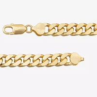 Made in Italy Womens 24K Gold Over Silver 22 Inch Curb Chain Necklace