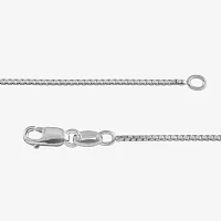 Made Italy Womens Sterling Silver 16 Inch Box Chain Necklace