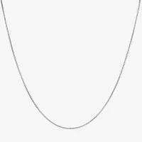 Made Italy Womens Sterling Silver 16 Inch Box Chain Necklace