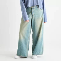 Forever 21 - Juniors Plus Womens Mid Rise Wide Leg Jean