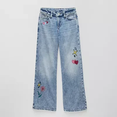 Thereabouts Little & Big Girls Baggy Fit Flare Leg Jean