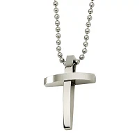 Mens Stainless Steel Cross Pendant