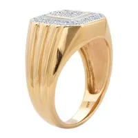 Mens 1/10 CT. T.W. Natural White Diamond 10K Gold Fashion Ring