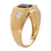 Mens Genuine Black Onyx 10K Gold Fashion Ring