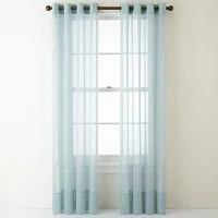 Home Expressions Lisette Sheer Grommet Top Single Curtain Panel