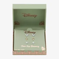 Disney Classics 3 Pair Cubic Zirconia Star Mickey Mouse Earring Set