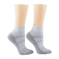 Dr.Motion 2 Pair Quarter Ankle Socks Womens