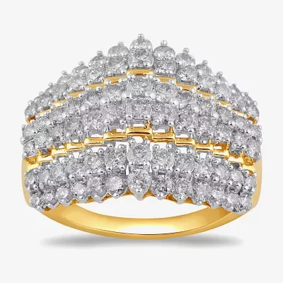 Womens 2 CT. T.W. Natural White Diamond 10K or 14K Gold Cocktail Ring