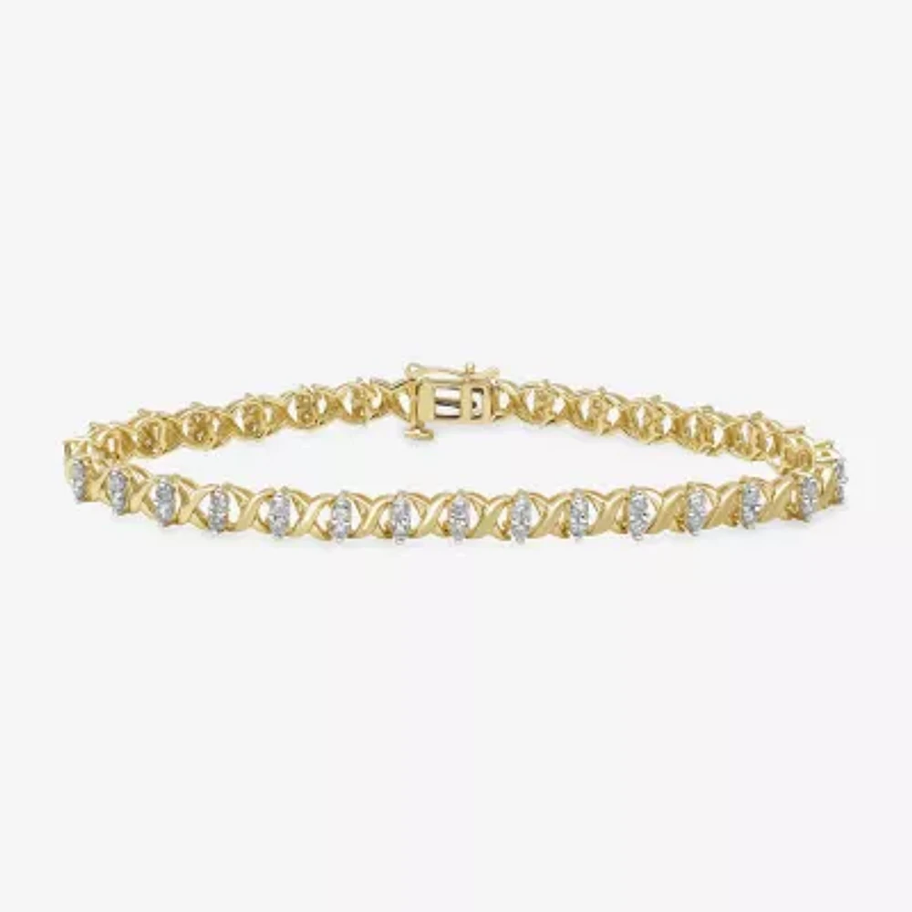 2 CT. T.W. Genuine Diamond 10K Yellow Gold Bracelet