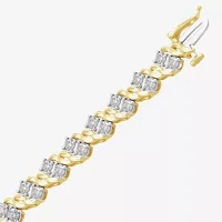 4 CT. T.W. Natural White Diamond 14K Yellow Gold 7.25 Inch Tennis Bracelet