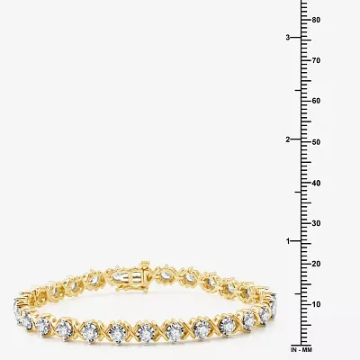 H-I / Si2-I1) 4 CT. T.W. Lab Grown White Diamond 10K Gold 7.5 Inch Tennis Bracelet