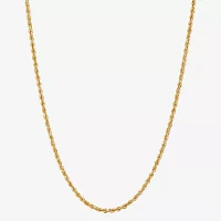 10K Gold Inch Solid Rope Chain Necklace
