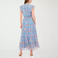 MSK Womens Sleeveless Floral Maxi Dress