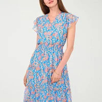 MSK Womens Sleeveless Floral Maxi Dress