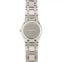 Personalized Dial Womens Diamond-Accent Two-Tone Bracelet Watch